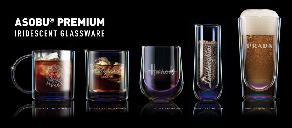 Asobu Premium Iridescent Glassware 